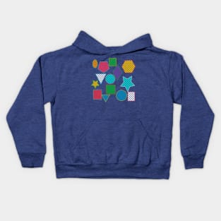 Abstract colored geometric shapes Kids Hoodie